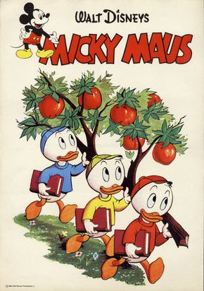 Micky Maus Ankündigungsplakat zu Heft 38 von 1959