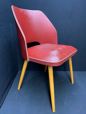 4er-Set roter 60er Jahre Cocktailstühle - Aus Folge 4